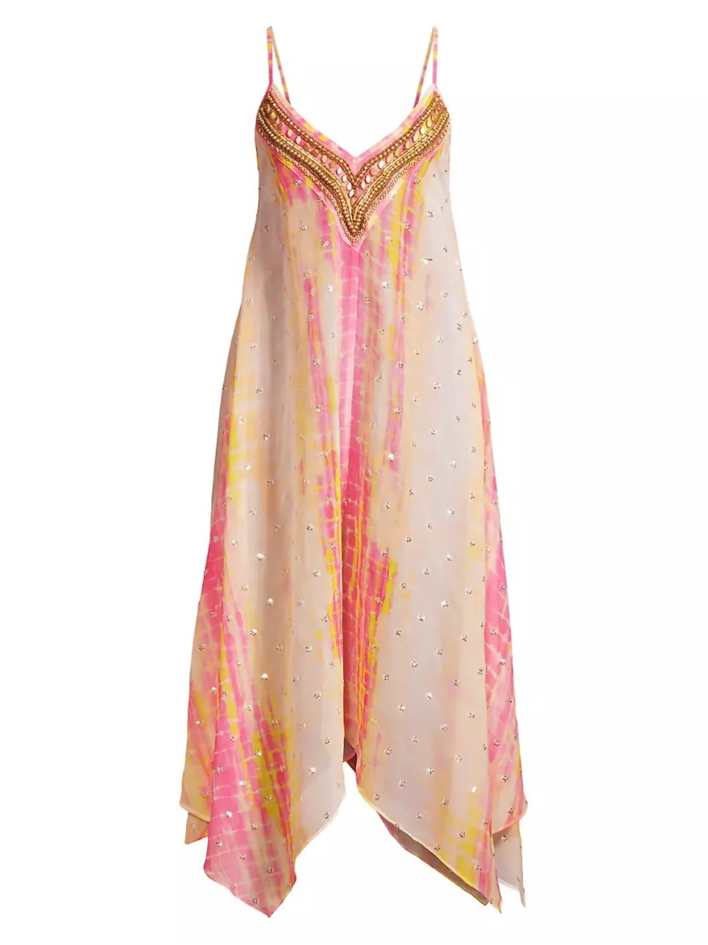 ✨NWT!!!✨ The Ramy Brook Kathryn Beaded Tie-Dyed Cover-Up Dress